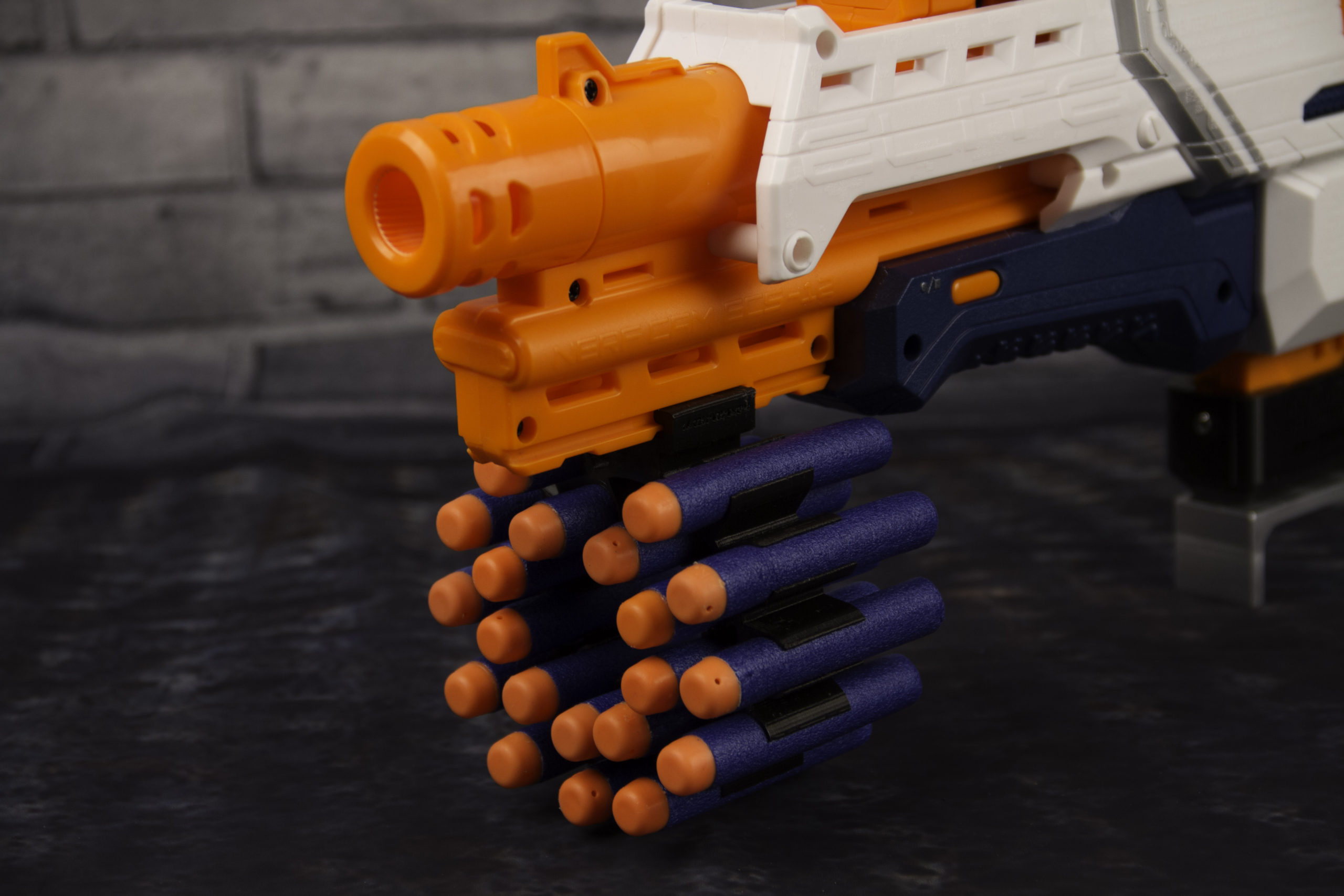 3D Printed 20 Round Dart Holder for NERF Blaster Guns 