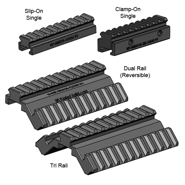 3D Printed Nerf to Picatinny Mini Rail for Nerf Gun 