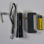 Portable Zoom LED Flashlight 3 Modes w/Battery & Charger