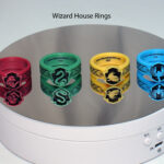 3D Resin Printed - Fantasy Wizard House Rings